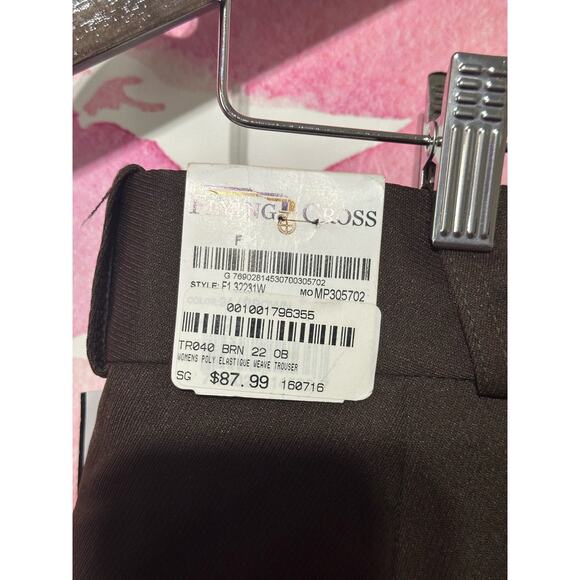 Flying Cross Uniform Pants Women Size 20 Unhemmed Leg - Brown - Picture 4 of 6
